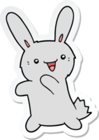 sticker of a cartoon rabbit png