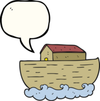 hand drawn speech bubble cartoon noah's ark png