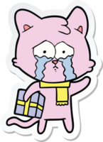 sticker van een cartoonkat png