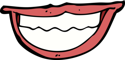 bouche souriante de dessin animé png