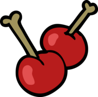 cartoon doodle cherries png