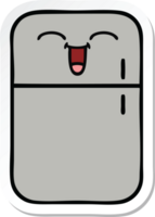 sticker of a cute cartoon fridge  zer png