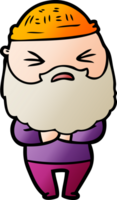 cartoon man with beard png