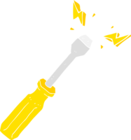 flat color illustration of screwdriver png