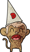 shouting cartoon monkey png