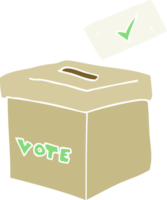 flat color illustration of ballot box png