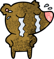 desenho animado urso polar chorando png