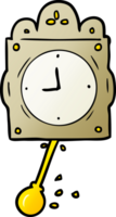 cartoon ticking clock with pendulum png