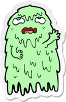 sticker of a gross cartoon ghost png