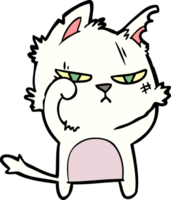 gato de desenho animado duro png