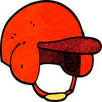 capacete de beisebol dos desenhos animados de ilustração texturizada grunge png