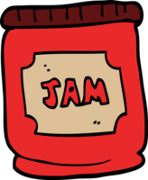 cartoon doodle jam pot png