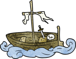 desenho animado velho barco naufragado png