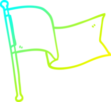 cold gradient line drawing of a cartoon white flag waving png