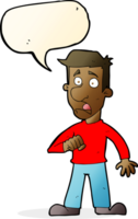 cartoon shocked man with speech bubble png