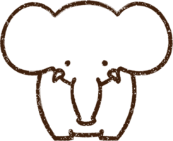 dibujo de elefante al carboncillo png