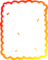 warm gradient line drawing of a cartoon biscuit png