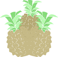 illustration en couleur plate d'ananas png