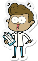 sticker of a cartoon staring man png