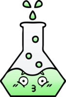 gradient shaded cartoon of a science beaker png