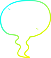 cold gradient line drawing of a cartoon speech bubble png