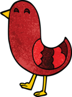 Cartoon-Doodle roter Vogel png