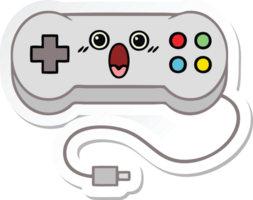 sticker of a cute cartoon game controller png