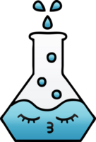 gradient shaded cartoon of a science beaker png