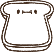 Happy Bread Charcoal Drawing png