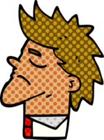 Cartoon-Doodle arroganter Mann png