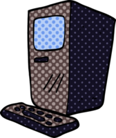 cartoon doodle computer and keyboard png