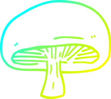 cold gradient line drawing of a cartoon chestnut mushroom png