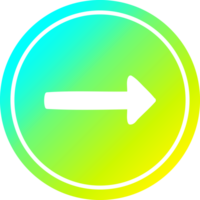 apontando seta circular ícone com legal gradiente terminar png