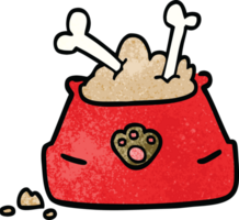 cartoon doodle pet bowl png