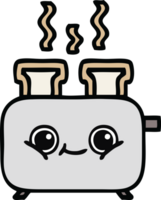 cute cartoon of a of a toaster png