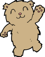 cartoon waving teddy bear png