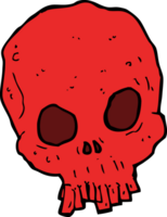 cartoon spooky skull png