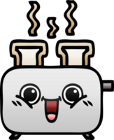 gradient shaded cartoon of a of a toaster png