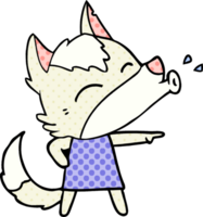howling wolf in dress cartoon png