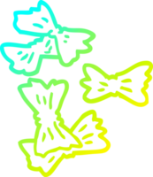 cold gradient line drawing of a cartoon wheat pasta png