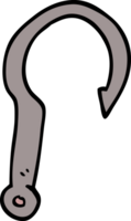 cartoon doodle fish hook png