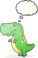 hand drawn thought bubble cartoon dinosaur png