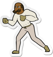 adesivo de um boxer retrô de desenho animado png