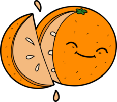 cartoon sliced orange png