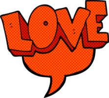 hand drawn comic book speech bubble cartoon love symbol png