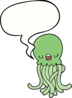 cartone animato Medusa con discorso bolla png