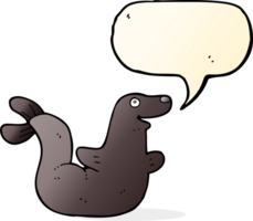 cartoon seal with speech bubble png