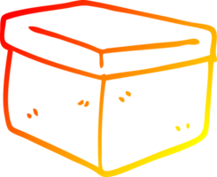 warm Gradient Linie Zeichnung von ein Karikatur Büro Einreichung Box png