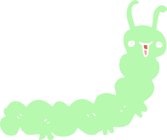 flat color style cartoon caterpillar png