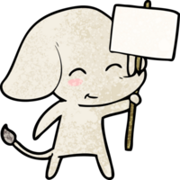 elefante bonito dos desenhos animados png